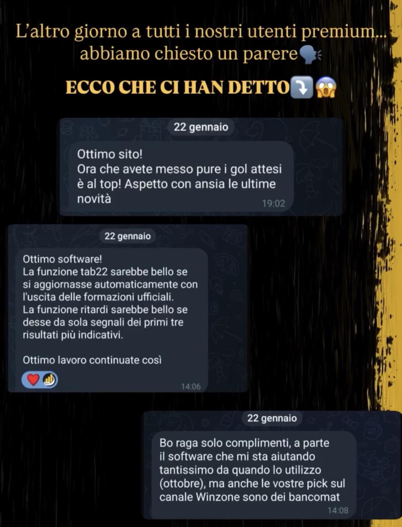 Testimonianza utente premium Lautaro